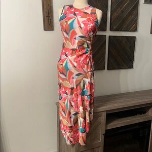 CHARLIE B Colorful Floral Midi Dress